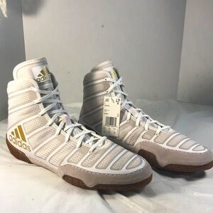 NWT Adidas AdiZero Varner 2 Men’s White Logo Limited Edition Wrestling Shoes